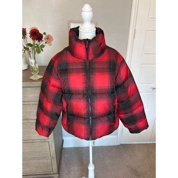 Old Navy | NWT, Buffalo Red/Black Plaid Puffer Jacket | Med - Picture 3 of 13